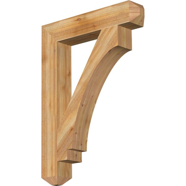 Ekena Millwork Imperial Craftsman Rough Sawn Bracket, Western Red Cedar, 6"W x 34"D x 46"H BKT06X34X46IMP04RWR - main